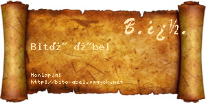 Bitó Ábel névjegykártya